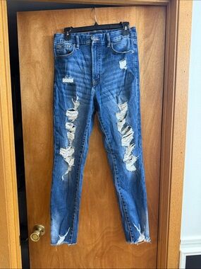 Aeropostale Ripped Dark Blue Skinny Jeans